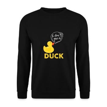 Ente Natur Enten Vögel Schnabeltier Geschenk Idee - Unisex Pullover - Schwarz - Vorne - Alina (178cm) & Michal (187cm)