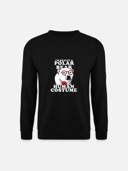 Polar Bär Eisbäre Geschenk Nordpol Fisch Wasser - Unisex Pullover - Schwarz