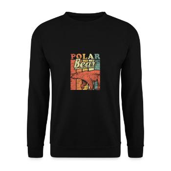 ours ours polaire cadeau vintage animal coloré - Sweat-shirt Unisexe - noir - Devant - Alina (178cm) & Michal (187cm)
