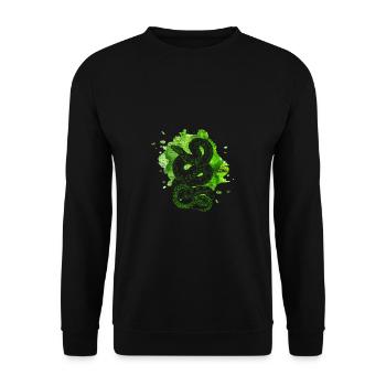 Cadeau de reptile de poison de serpent d'eau de serpent - Sweat-shirt Unisexe - noir - Devant - Alina (178cm) & Michal (187cm)