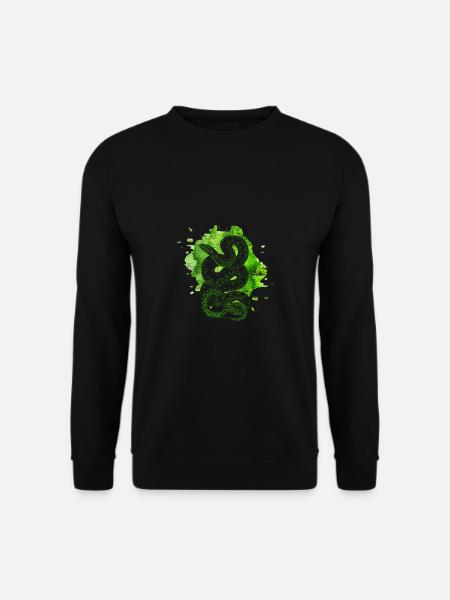 Schlange Wasserschlange Gift Reptil Geschenk - Unisex Pullover - Schwarz