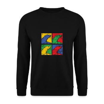 Seal animal gift vintage sea ocean fish zoo - Unisex Sweatshirt - black - Front - Alina (178cm) & Michal (187cm)