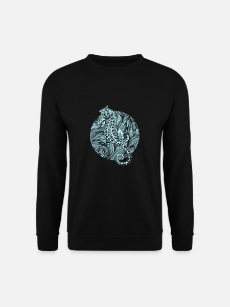 Seahorse Seahorse Fish Sea Ocean Gift - Unisex Sweatshirt - black