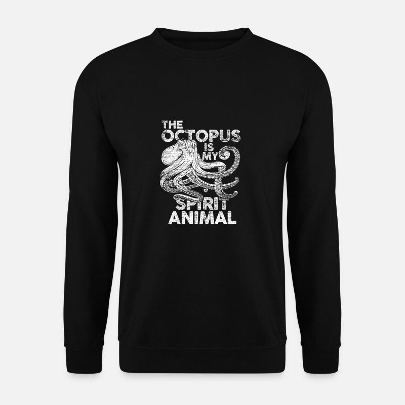 Oktopus Krake Tintenfisch Geschenk Meerestier Tier - Unisex Pullover - Schwarz