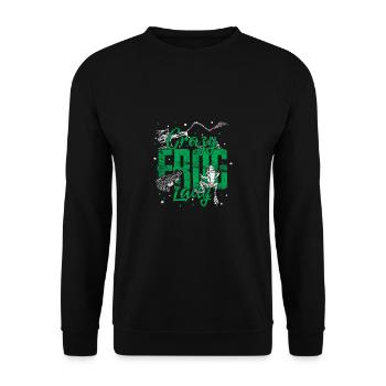 Frog lady Crazy daughter princess girl - Unisex Sweatshirt - black - Front - Alina (178cm) & Michal (187cm)