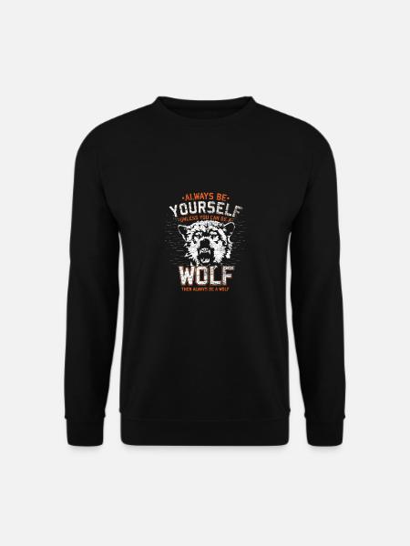 Wolf Raubtier Wolfsrudel Wildtier Raubtier Heulen - Unisex Pullover - Schwarz