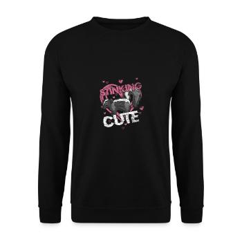Masque de gaz gazeux mignon skunk fart badger puant - Sweat-shirt Unisexe - noir - Devant - Alina (178cm) & Michal (187cm)