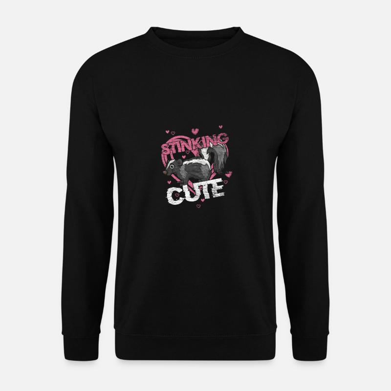 süßes Stinktier Gas Gasmaske Furz Dachs stinken - Unisex Pullover - Schwarz