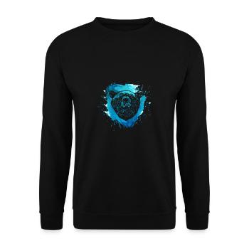 Ours grizzly ours en peluche zoo cadeau prédateur fourrure - Sweat-shirt Unisexe - noir - Devant - Alina (178cm) & Michal (187cm)