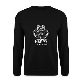 Les grizzlis me font plaisir cadeau animal - Sweat-shirt Unisexe - noir - Devant - Alina (178cm) & Michal (187cm)