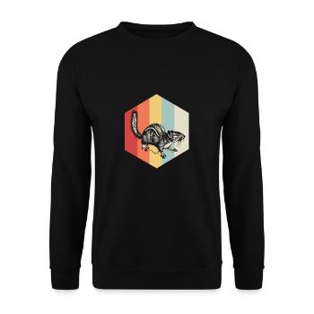 Écureuil, rongeurs, noix, cadeau, animal - Sweat-shirt Unisexe - noir - Devant - Alina (178cm) & Michal (187cm)