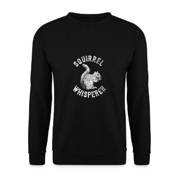 Écureuil Whisperer cadeau vintage forêt animale - Sweat-shirt Unisexe - noir - Devant - Alina (178cm) & Michal (187cm)