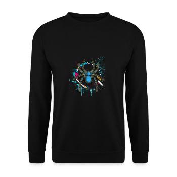 Spider poison phobia fear gift animal legs - Unisex Sweatshirt - black - Front - Alina (178cm) & Michal (187cm)