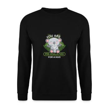 Koala eucalyptus koala ours cadeau câlin - Sweat-shirt Unisexe - noir - Devant - Alina (178cm) & Michal (187cm)