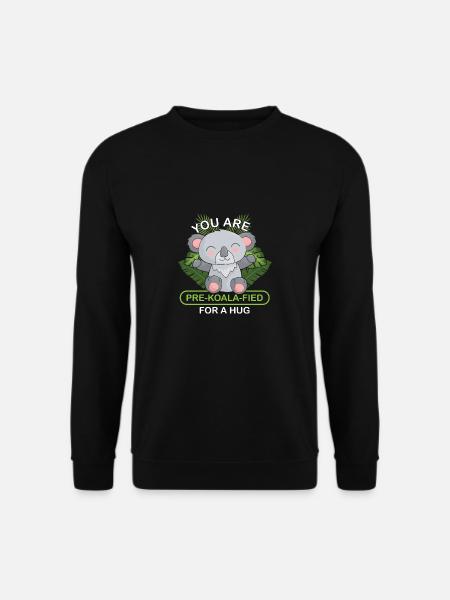 Koala Eukalyptus Koalabär Bär Geschenk Umarmung - Unisex Pullover - Schwarz