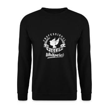 Taube Vogel Tier vintage Peace Frieden Geschenk - Unisex Pullover - Schwarz - Vorne - Alina (178cm) & Michal (187cm)