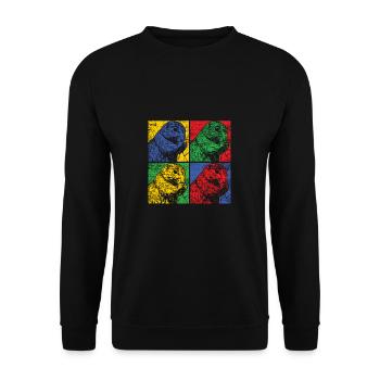 Chien de prairie chien suricate mignon animal cadeau - Sweat-shirt Unisexe - noir - Devant - Alina (178cm) & Michal (187cm)