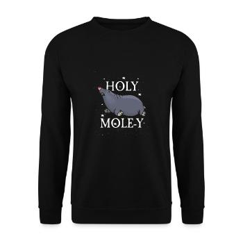 Maulwurf Leben blind Tier Schaufel Geschenk - Unisex Pullover - Schwarz - Vorne - Alina (178cm) & Michal (187cm)