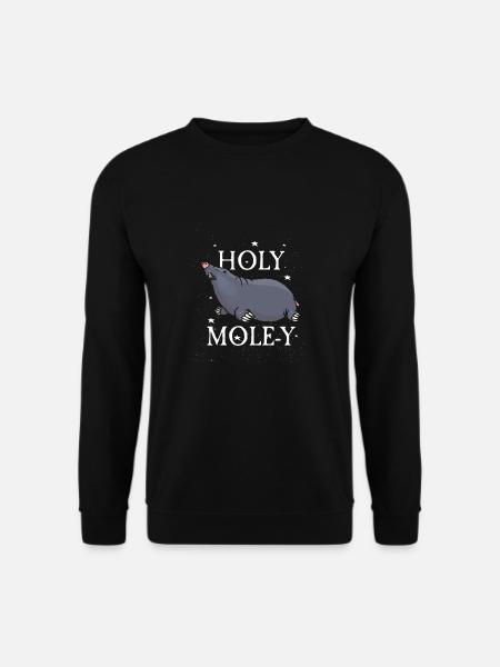 Maulwurf Leben blind Tier Schaufel Geschenk - Unisex Pullover - Schwarz