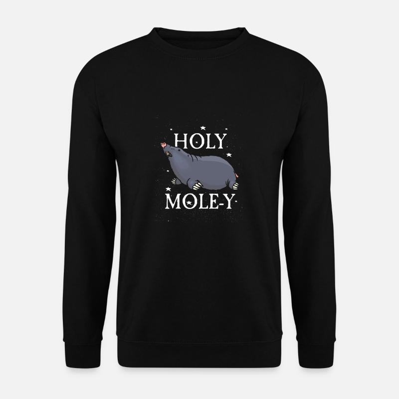 Maulwurf Leben blind Tier Schaufel Geschenk - Unisex Pullover - Schwarz