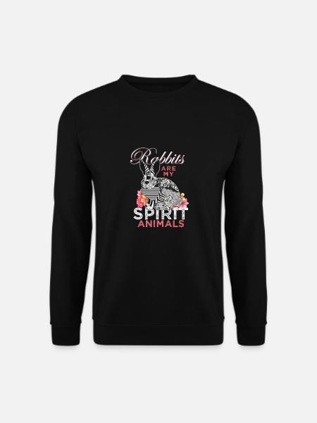 Hasen spirituelle Tiere Geschenk Osterhase Wiese - Unisex Pullover - Schwarz
