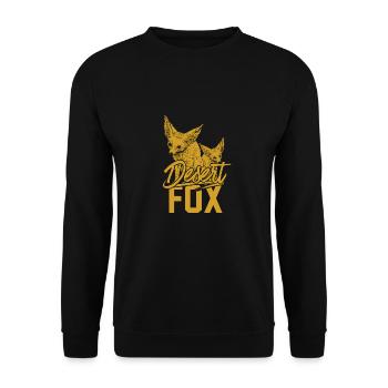 Desert Fox Dog Desert Fox Africa Animal Gift - Unisex Sweatshirt - black - Front - Alina (178cm) & Michal (187cm)