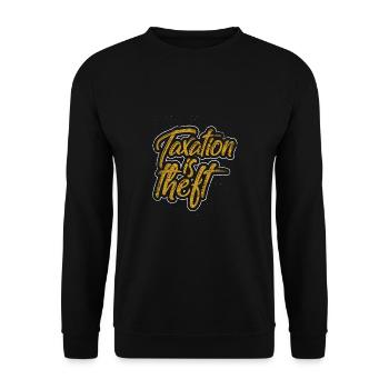 Taxes Bureau de l'impôt Capitalisme libertaire Panama - Sweat-shirt Unisexe - noir - Devant - Alina (178cm) & Michal (187cm)