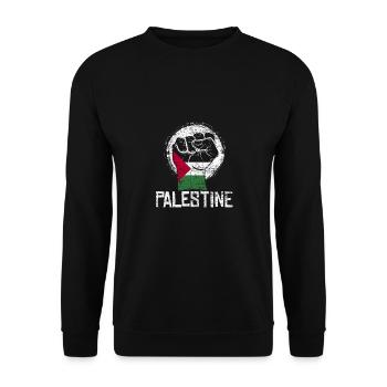 Palästina Faust - Unisex Pullover - Schwarz - Vorne - Alina (178cm) & Michal (187cm)