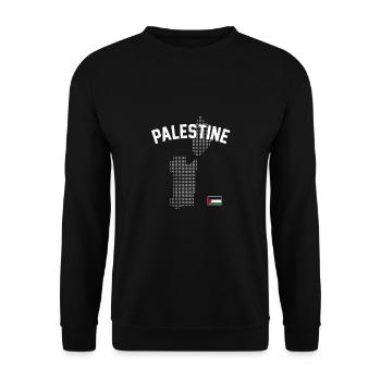 Palestine map - Unisex Sweatshirt - black - Front - Alina (178cm) & Michal (187cm)