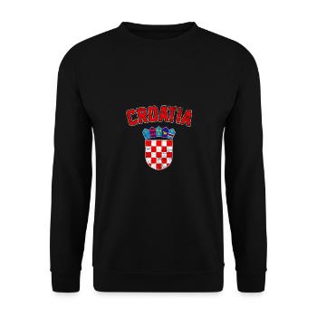 Kroatien - Unisex Pullover - Schwarz - Vorne - Alina (178cm) & Michal (187cm)