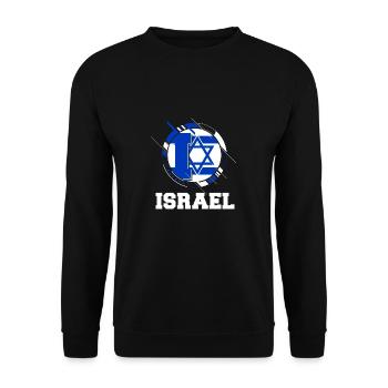 Israel - Unisex Sweatshirt - black - Front - Alina (178cm) & Michal (187cm)