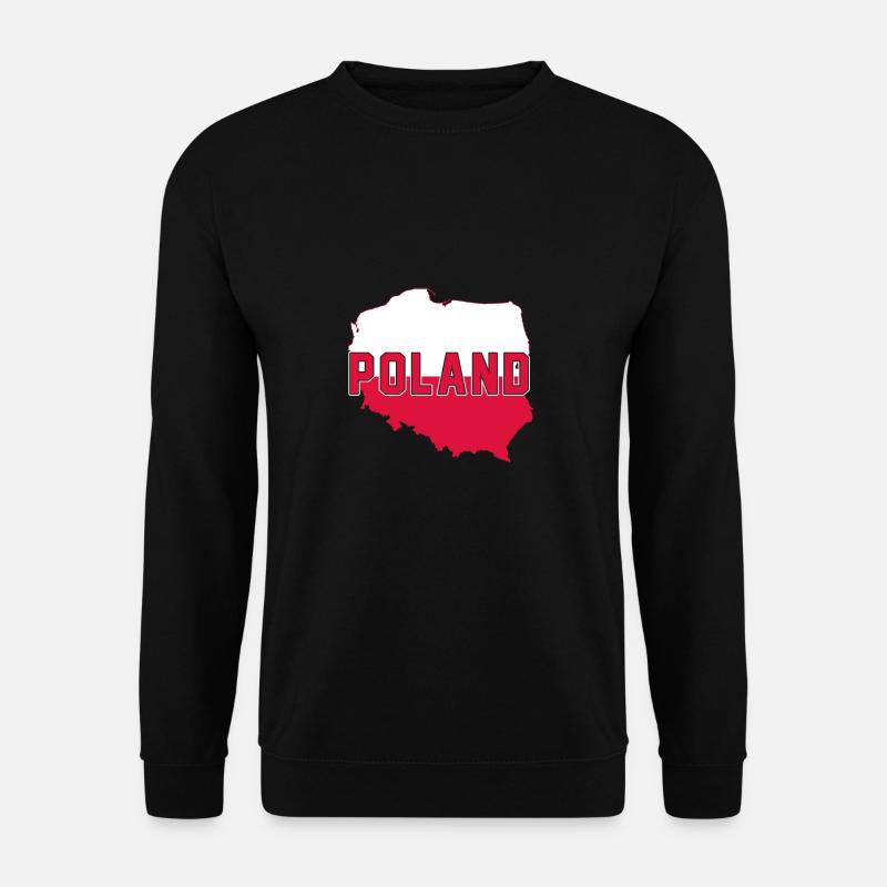 Poland map - Unisex Sweatshirt - black