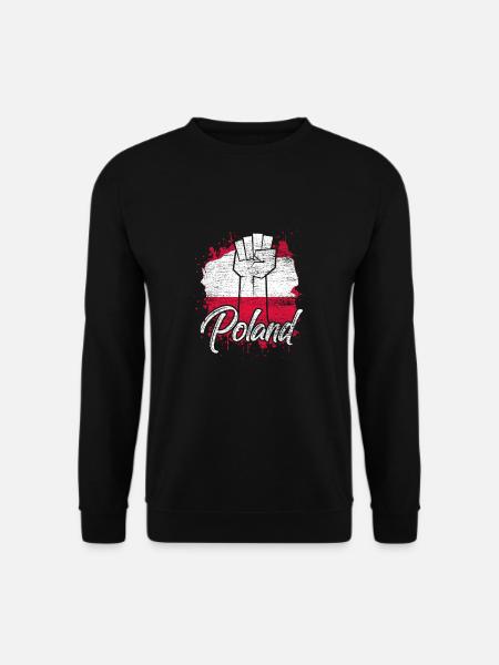 Polen Warschau Pole polnische Flagge Land Geschenk - Unisex Pullover - Schwarz