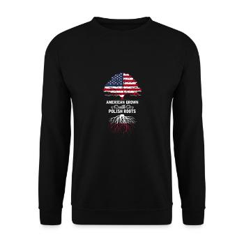 America Poland - Unisex Sweatshirt - black - Front - Alina (178cm) & Michal (187cm)