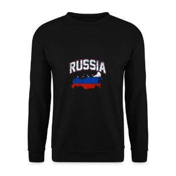 Russia - Unisex Sweatshirt - black - Front - Alina (178cm) & Michal (187cm)