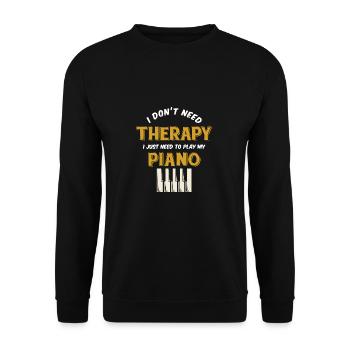 Pianiste piano à queue piano instrument de musique cadeau - Sweat-shirt Unisexe - noir - Devant - Alina (178cm) & Michal (187cm)