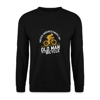 Bicycle grandpa pension cycling cycling retirement - Unisex Sweatshirt - black - Front - Alina (178cm) & Michal (187cm)