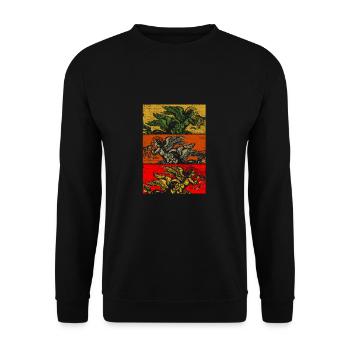 Engel Heilig Kirche Unschuld Himmel Paradies Gott - Unisex Pullover - Schwarz - Vorne - Alina (178cm) & Michal (187cm)