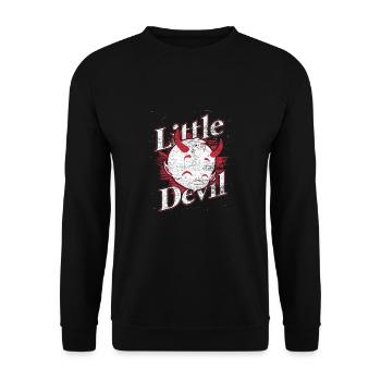 Devil Hunger Eat Hell Gift Purgatory Death - Unisex Sweatshirt - black - Front - Alina (178cm) & Michal (187cm)