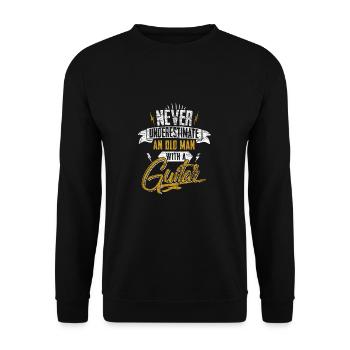Guitar strings guitarist gift music instrument - Unisex Sweatshirt - black - Front - Alina (178cm) & Michal (187cm)