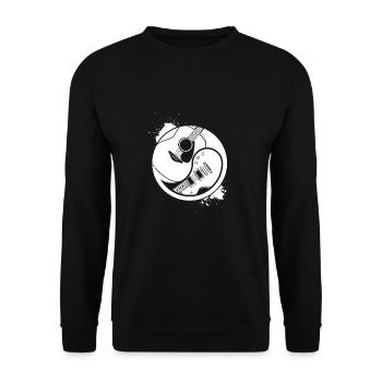 Guitar strings guitarist gift music instrument - Unisex Sweatshirt - black - Front - Alina (178cm) & Michal (187cm)
