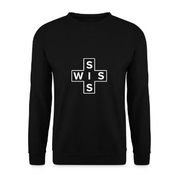Switzerland - Unisex Sweatshirt - black - Front - Alina (178cm) & Michal (187cm)