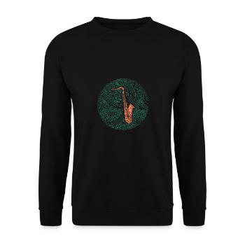 Saxofon - Unisex Pullover - Schwarz - Vorne - Alina (178cm) & Michal (187cm)