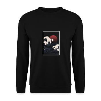 Japon - Sweat-shirt Unisexe - noir - Devant - Alina (178cm) & Michal (187cm)