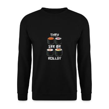 Japan - Unisex Pullover - Schwarz - Vorne - Alina (178cm) & Michal (187cm)