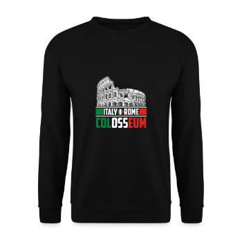 Italien Rom Kolosseum - Unisex Pullover - Schwarz - Vorne - Alina (178cm) & Michal (187cm)