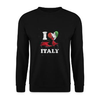 Italy - Unisex Sweatshirt - black - Front - Alina (178cm) & Michal (187cm)