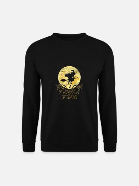 Hexe Halloween Hexenbesen Ehefrau Frau Geschenk - Unisex Pullover - Schwarz