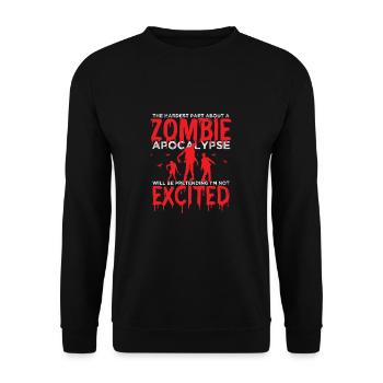 Zombie Apokalypse - Unisex Pullover - Schwarz - Vorne - Alina (178cm) & Michal (187cm)