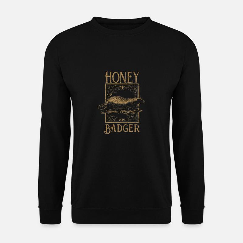 Honig Dachs Afrika Asien Tier Wald Geschenk - Unisex Pullover - Schwarz